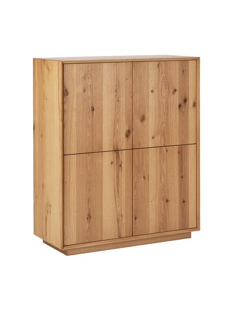 Rangement placage en frêne Noel, Panneau de fibres à densité moyenne (MDF) avec placage de frêne, Bois, larg. 100 x long. 120 cm