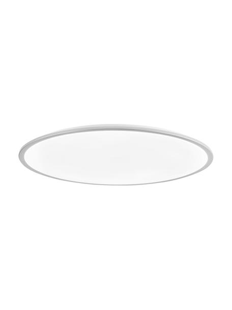 Dimmbares LED-Panel Jamil mit Fernbedienung, Lampenschirm: Kunststoff, Weiss, Silberfarben, Ø 58 x H 9 cm