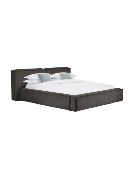 Čalouněná postel s úložným prostorem Lennon, Antracitová, Š 200 cm, D 200 cm