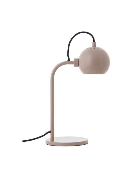 Design Tischlampe Ball, Lampenschirm: Metall, beschichtet, Lampenfuß: Metall, beschichtet, Beige, B 24 x H 37 cm