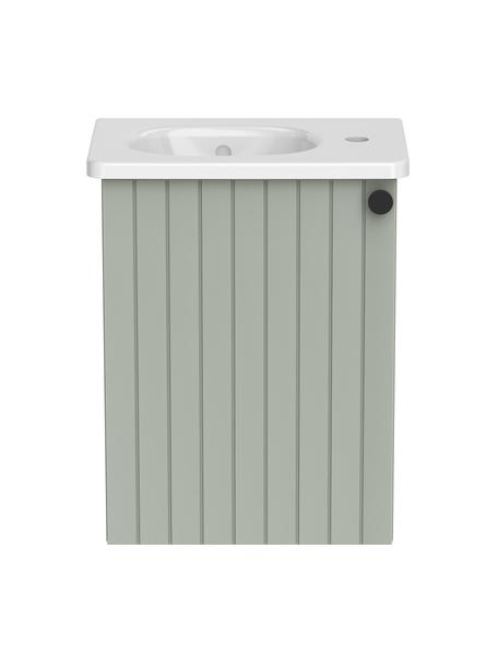 Waschtisch mit Unterschrank Emil, B 45 cm, Griff: Aluminium, beschichtet, Salbeigrün, B 45 x H 58 cm