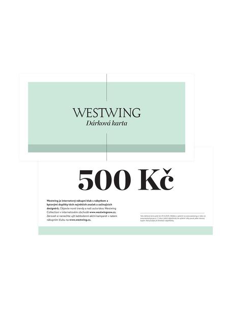 Dárková karta, Jemný papír, vysoce kvalitní obálka, Bílá, zelená, 500