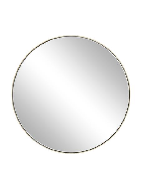 Specchio rotondo da parete Ivy, Cornice: metallo verniciato a polv, Retro: pannello di fibra a media, Superficie dello specchio: lastra di vetro, Ottonato, Ø 30 x Prof. 3 cm