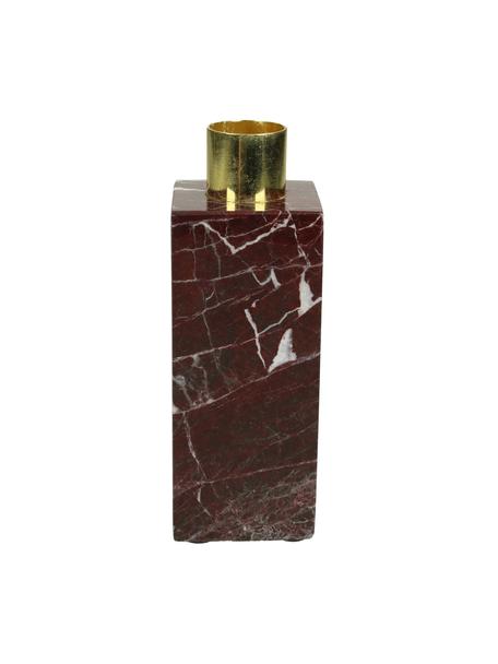 Marmor-Kerzenhalter Maria, Fuß: Marmor, Kerzenhalter: Aluminium, beschichtet, Rot, B 5 x H 13 cm