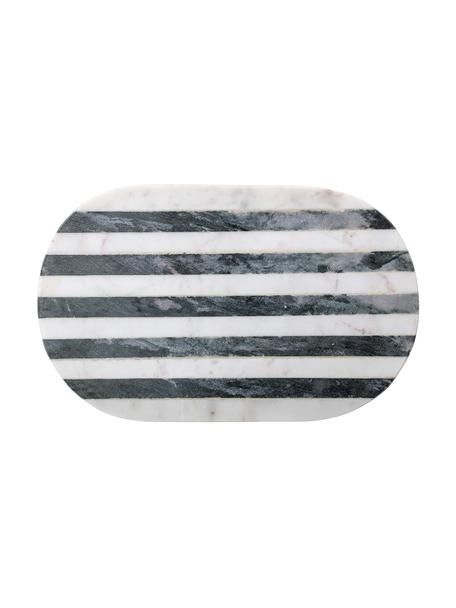 Deska do krojenia z marmuru Stripes, Marmur, Czarny, biały, marmurowy, D 37 x S 23 cm
