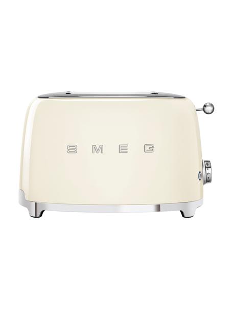 Kompakt Toaster 50's Style, Edelstahl, lackiert, Cremeweiß, glänzend, B 31 x H 20 cm