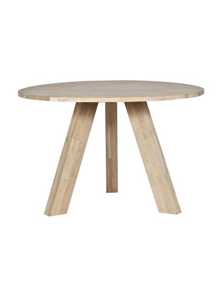 Tavolo rotondo in legno massello Rhonda, Ø129 cm, Legno di quercia, Legno di quercia, Ø 129 x Alt. 75 cm