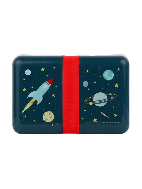 Lunch box Space, Materiale sintetico, Blu, rosso, Larg. 12 x Alt. 6 cm