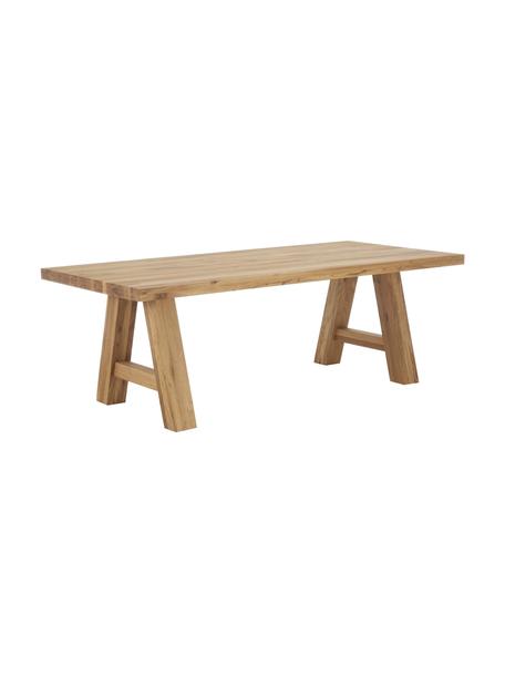 Tavolo in legno di quercia Ashton, Legno massiccio di quercia oliato 
100% legno FSC proveniente da foreste sostenibili, Legno di quercia, Larg. 200 x Prof. 100 cm