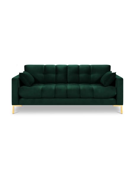 Sofa z aksamitu Mamaia (2-osobowa), Tapicerka: 100% aksamit poliestrowy , Nogi: metal powlekany, Butelkowy zielony, S 152 x G 92 cm
