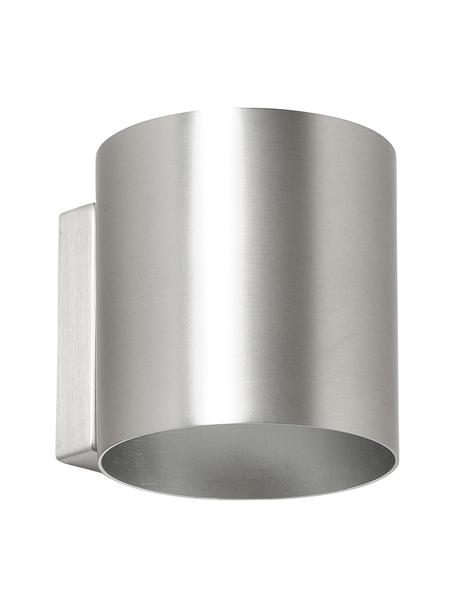 Kleine wandlamp Roda, Lampenkap: gepoedercoat ijzer, Mat zilverkleurig, B 10 x H 10 cm