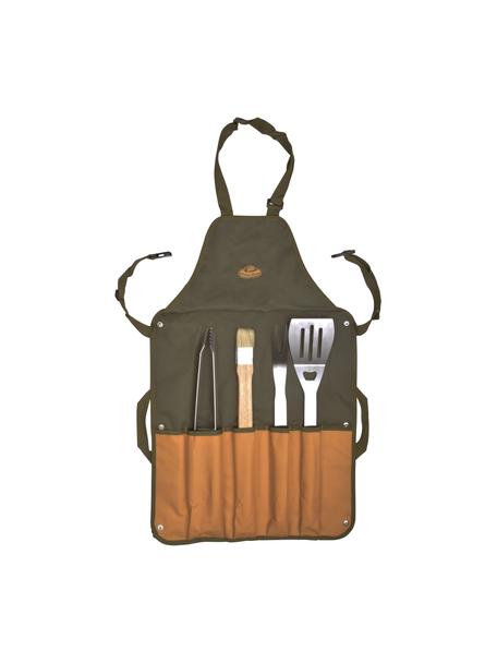 Grill-Set Jürgen, 5-tlg., Grün, Braun, B 65 x H 88 cm