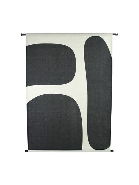 Wandobjekt Organic, Leinwand, Kunststoff, Schwarz, Weiß, 105 x 136 cm