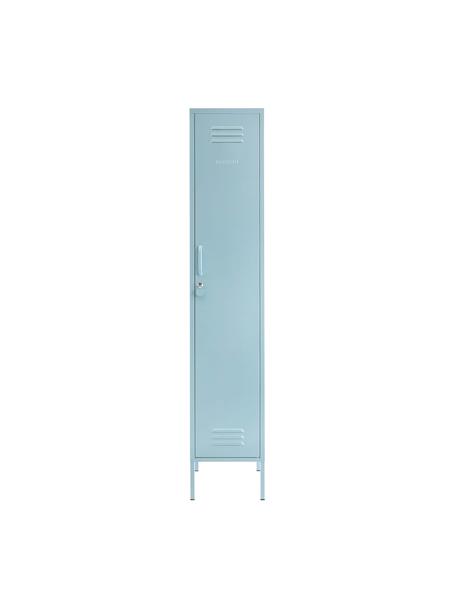 Armario pequeño Skinny, Acero con pintura en polvo, Azul claro, An 35 x Al 183 cm