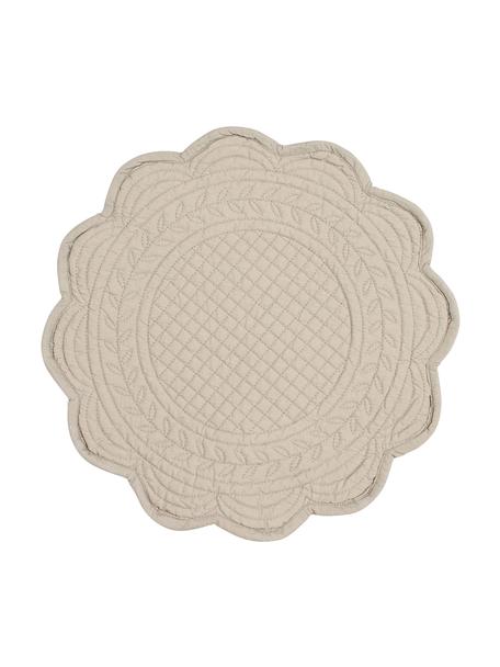 Tovaglietta rotonda in cotone Boutis 2 pz, 100% cotone, Beige, Ø 43 cm