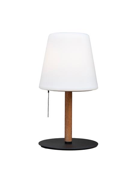 Lámpara de mesa pequeña regulable Northern, Pantalla: plástico, Cable: plástico, Blanco, marrón, negro, Ø 17 x Al 30 cm