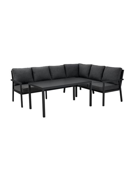 Set lounge Rana, 2 pzas., Estructura: aluminio con pintura en p, Tapizado: Textilene, Negro, Set de diferentes tamaños
