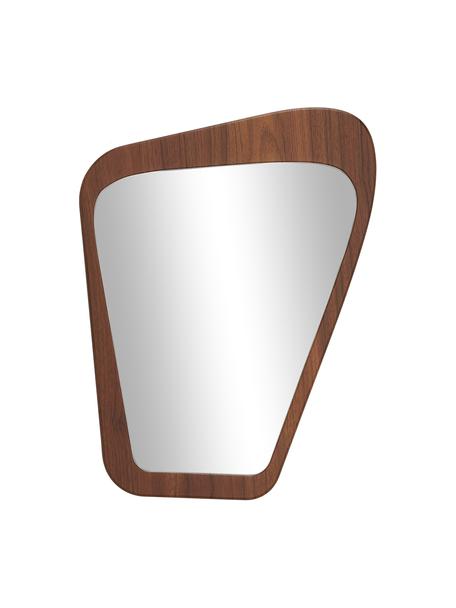 Wandspiegel May, Rahmen: Holz- Optik, Rückseite: Mitteldichte Holzfaserpla, Spiegelfläche: Spiegelglas, Dunkles Holz, B 41 x H 55 cm