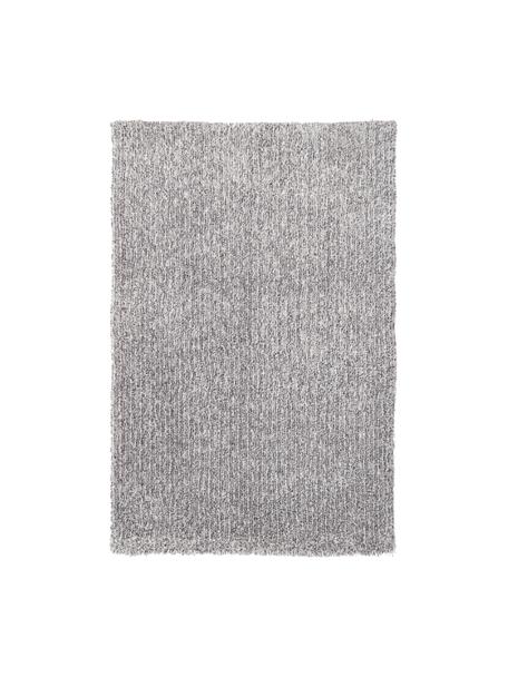 Fluffy hoogpolig vloerkleed Marsha in grijs, Grijs, wit, B 80 x L 150 cm (maat XS)