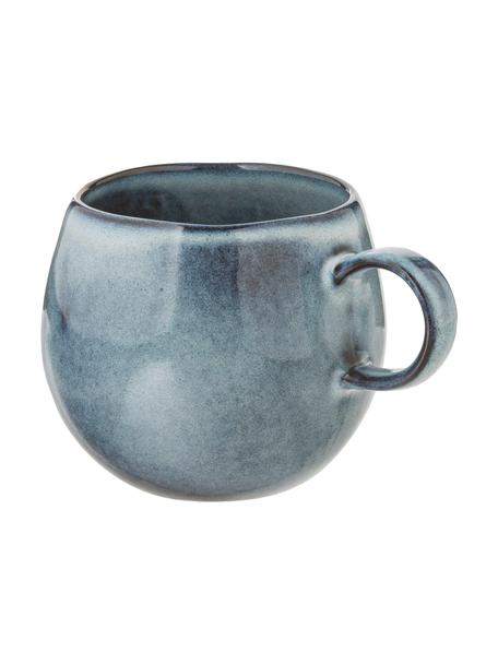 Taza de café artesanal Sandrine, Gres, Tonos azules, Ø 10 x Al 10 cm, 400 ml