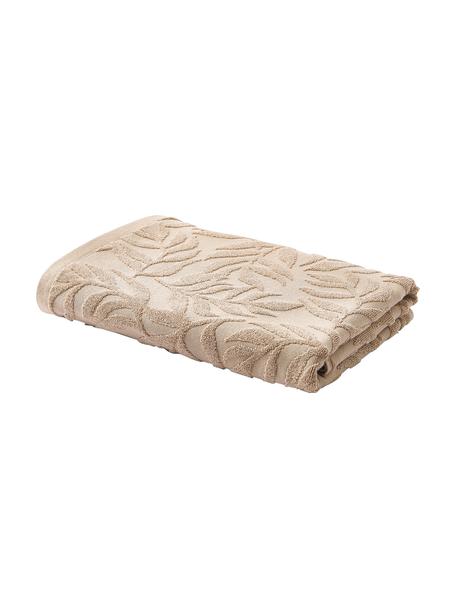 Handdoek Leaf van katoen, 100% katoen
Middelzware kwaliteit 450 g/m²

Het materiaal dat in dit product wordt gebruikt, is getest op schadelijke stoffen en gecertificeerd volgens STANDARD 100 door OEKO-TEX®, 3883CIT, CITEVE, Beige, Douchehanddoek, B 70 x L 140 cm