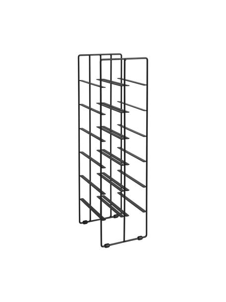Weinregal Pilare für 12 Flaschen, Metall, pulverbeschichtet, Schwarz, B 19 x H 66 cm
