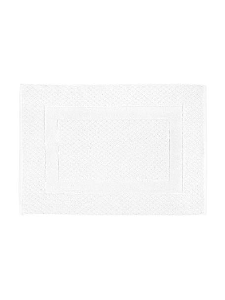 Tappeto bagno bianco Katharina, 100% cotone, qualità pesante, 900 g/m², Bianco, Larg. 50 x Lung. 70 cm