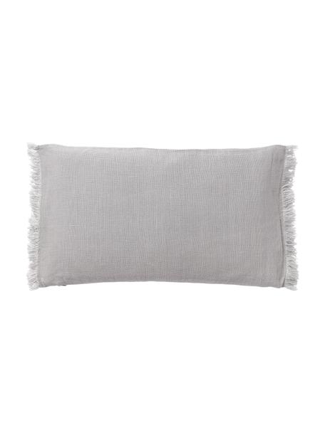 Housse de coussin pur lin avec franges Luana, 100 % pur lin

Le lin est naturellement doté d'un toucher plutôt rugueux et d'un aspect froissé
Sa résistance élevée au accrocs lui confère robustesse et longévité, Gris clair, larg. 30 x long. 50 cm