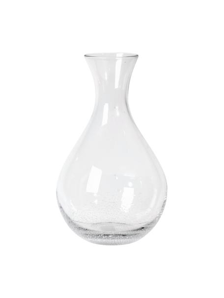 Mundgeblasene Karaffe Bubble mit dekorativen Luftbläschen, 800 ml, Glas, mundgeblasen, Transparent mit Lufteinschlüssen, H 26 cm