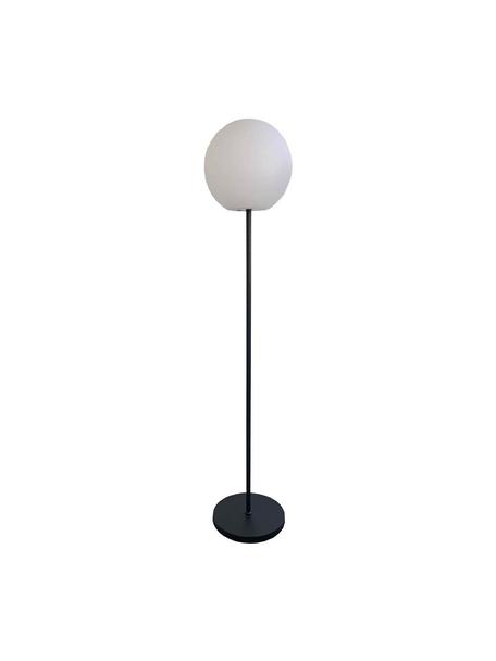 Přenosná stmívatelná venkovní stojací lampa Luny, Bílá, černá, Ø 30 cm, V 150 cm
