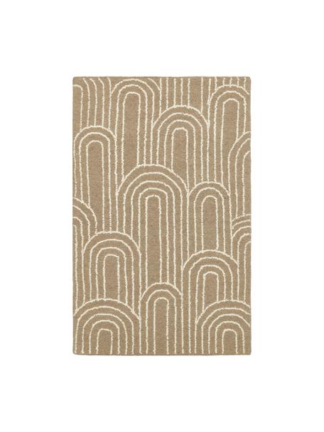 Ručne tuftovaný vlnený koberec Arco, 100 % vlna, Béžová/krémovobiela, vzorovaná, Š 120 x D 180 cm (veľkosť S)