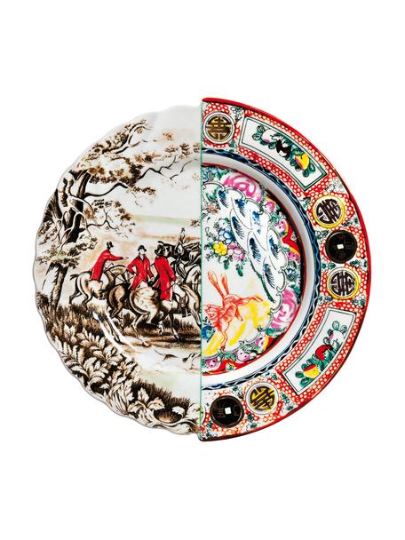 Assiettes plates faites main Hybrid, 2 pièces, Porcelaine Fine Bone China, Multicolore, Ø 28 cm