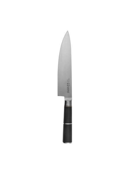 Couteau de chef en acier inoxydable Lotus, Couleur argentée, noir, long. 21 cm