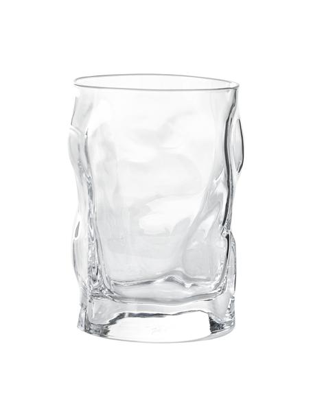 Waterglazen Sorgente, 6 stuks, Glas, Transparant, Ø 7 x H 11 cm, 300 ml