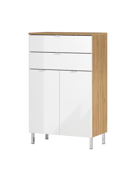 Bad-Midischrank Sydney mit Schubladen, B 60 cm, Holz, Weiß, B 60 x H 97 cm
