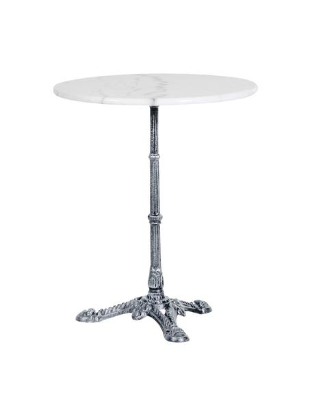 Table bistrot ronde en marbre Loire, Ø 60 cm, Blanc, Ø 60 x haut. 72 cm