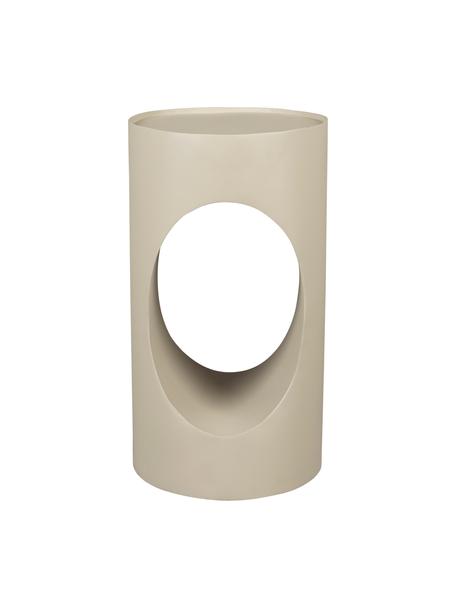 Kulatý kovový odkládací stolek Sai, Kov s práškovým nástřikem, Béžová, Ø 30 cm, V 56 cm