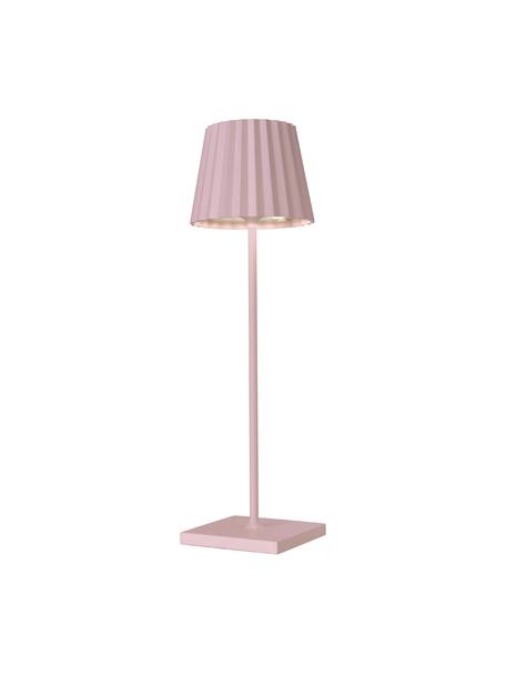 Mobilna lampa zewnętrzna LED z funkcją przyciemniania Trellia, Blady różowy, czarny, Ø 12 x W 38 cm