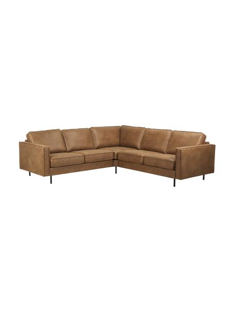 Canapé d'angles cuir recyclé brun Hunter, Cuir brun, larg. 235 x prof. 235 cm