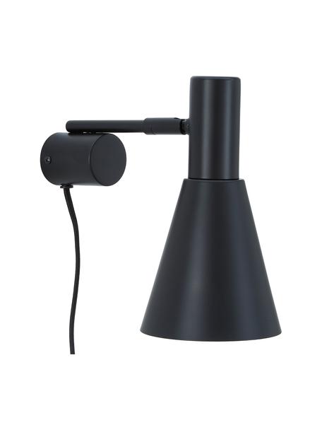 Nastavitelné nástěnné svítidlo se zástrčkou Sia, Černá, H 27 cm, V 23 cm