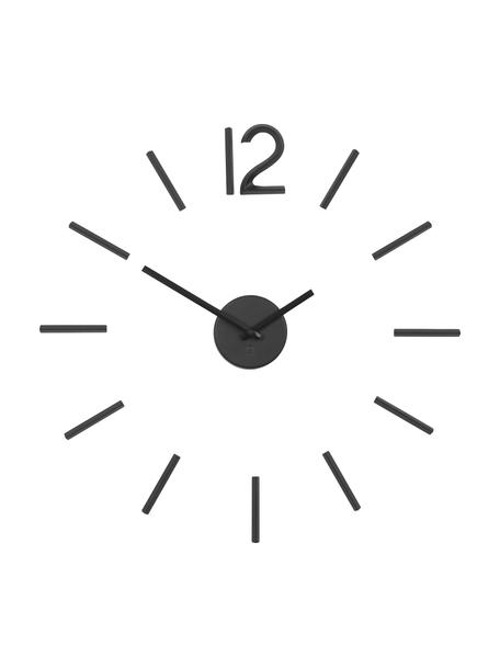 Nástenné hodiny pre vlastnú montáž Blink, Lakovaný hliník, Čierna, Ø 60 cm