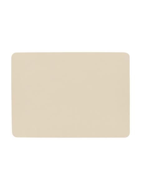 Manteles individuales de cuero sintético Pik, 2 uds., Plástico (PVC) es aspecto de cuero, Beige, An 33x L 46 cm