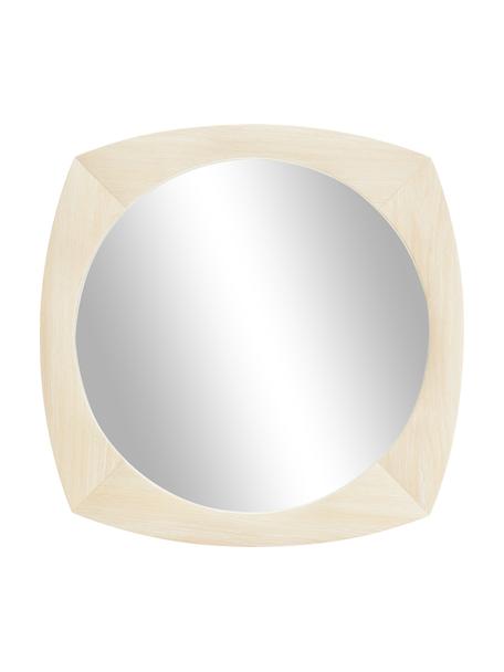Espejo de pared Emory, Espejo: cristal, Reverso: tablero de fibra de densi, Madera clara, An 70 x Al 70 cm