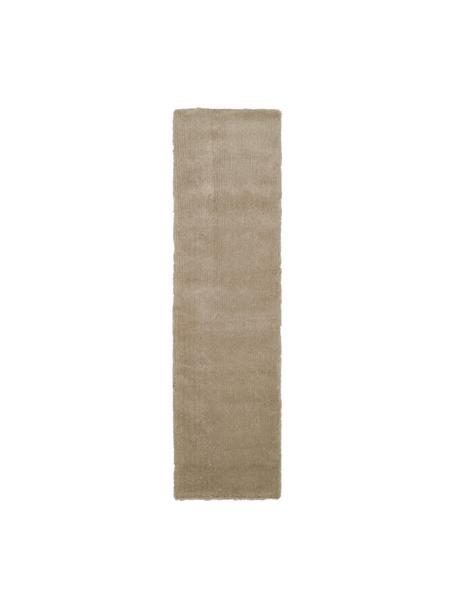 Flauschiger Hochflor-Läufer Leighton, Flor: Mikrofaser (100% Polyeste, Braun, B 80 x L 300 cm