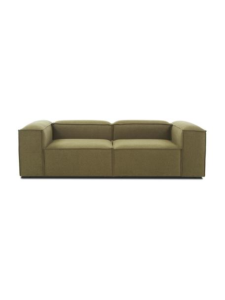 Modulares Sofa Lennon (3-Sitzer), Bezug: 100% Polyester Der strapa, Gestell: Massives Kiefernholz, FSC, Füße: Kunststoff, Webstoff Grün, B 238 x T 119 cm