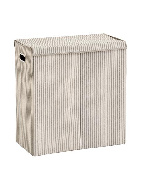 Cesta de lavandería Stripes, 100% polipropileno (tela sin tejer), Beige, blanco crema, An 62 x Al 63 cm