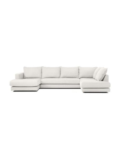 Canapé de salon Tribeca, Tissu beige, larg. 356 x prof. 195 cm, méridienne à droite
