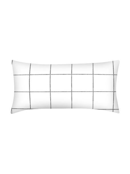 Poszewka na poduszkę z perkalu Juna, 2 szt., Biały, czarny, S 40 x D 80 cm