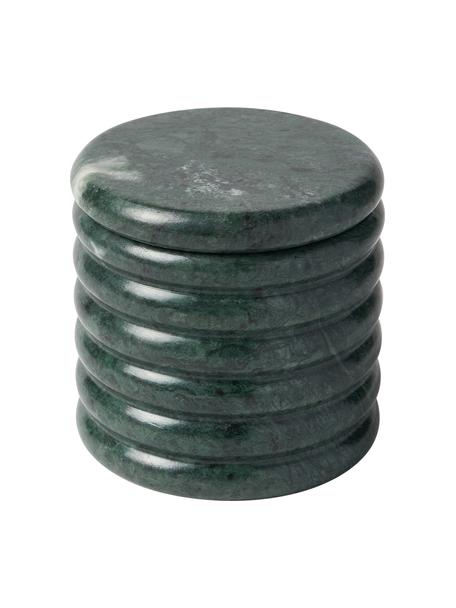 Marmor-Aufbewahrungsdose Orta, Marmor, Grün, marmoriert, Ø 10 x H 10 cm