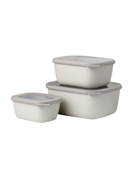 Set de recipientes con cajas Cirqula, 3 uds., Polipropileno (PP), Elastómeros Termoplásticos (TPE), sin BPA, Beige, 750 ml / 1,5 L / 3 L